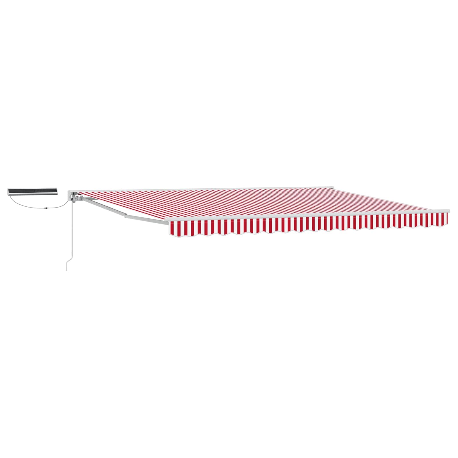 vidaXL Electric Retractable Awning Red and White 4.5 x 3 m 2