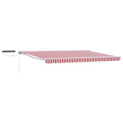 vidaXL Electric Retractable Awning Red and White 4.5 x 3 m 2