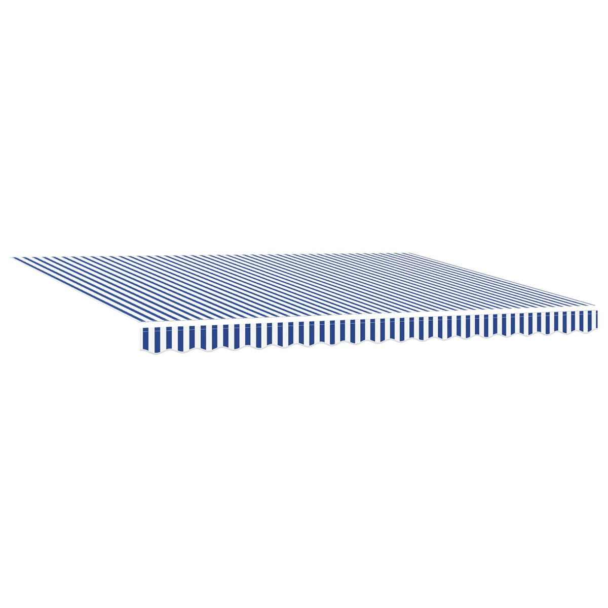 vidaXL Electric Retractable Awning Blue and White 4.5 x 3.5 m 4