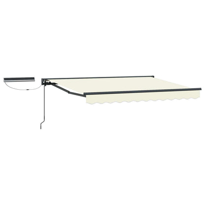vidaXL Electric Retractable Awning Cream and Anthracite 3.5 x 2 m 2