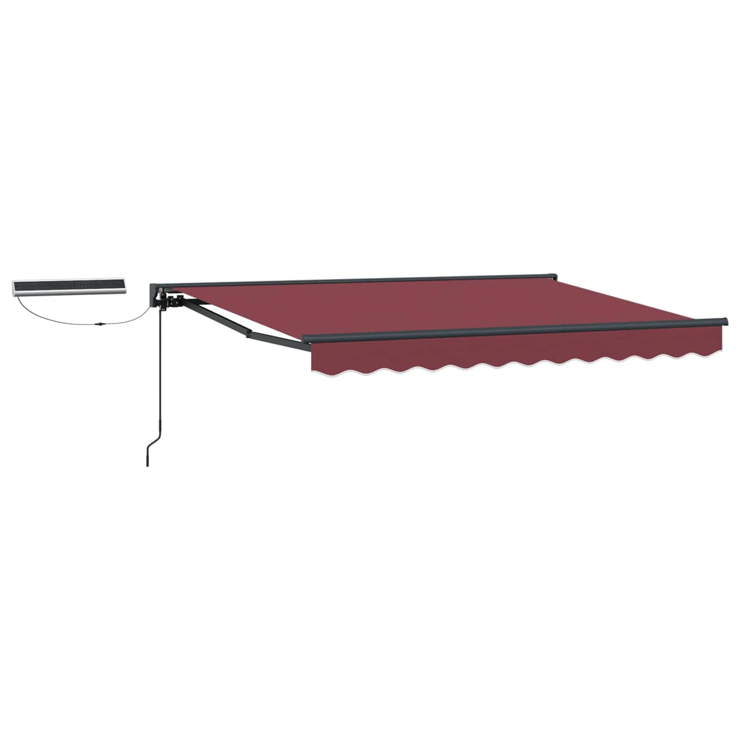 vidaXL Electric Retractable Awning Burgundy and Anthracite 3.5 x 2 m 2
