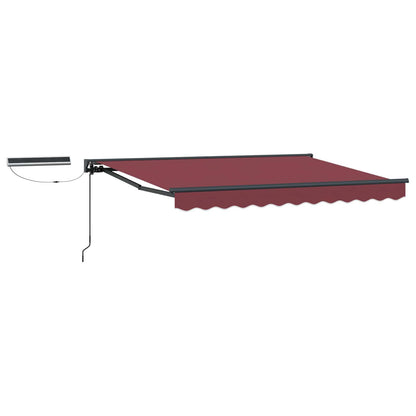 vidaXL Electric Retractable Awning Burgundy and Anthracite 3.5 x 2 m 2