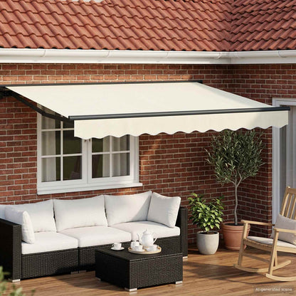 vidaXL Electric Retractable Awning Cream and Anthracite 3 x 2.5 m 1