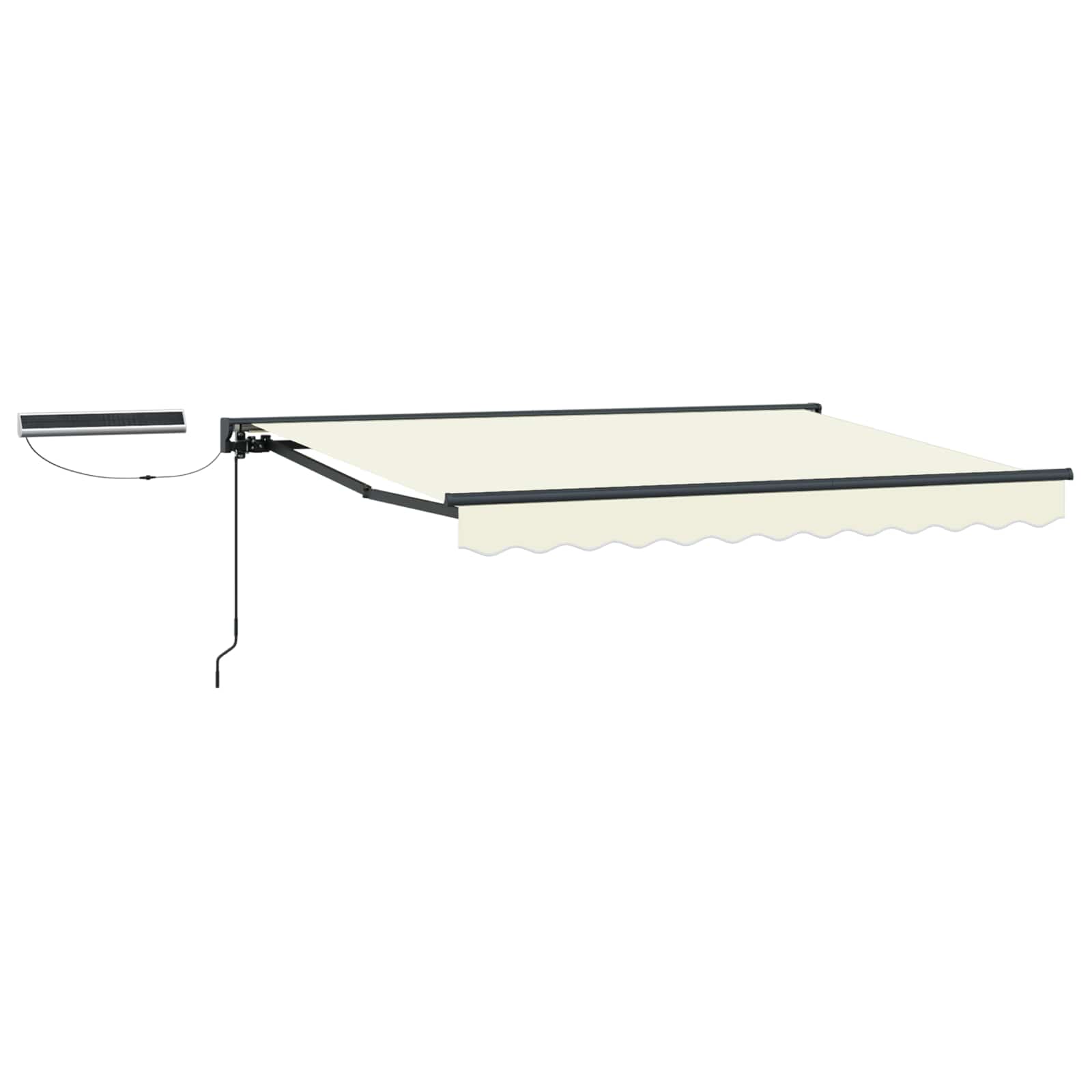 vidaXL Electric Retractable Awning Cream and Anthracite 3 x 2.5 m 2