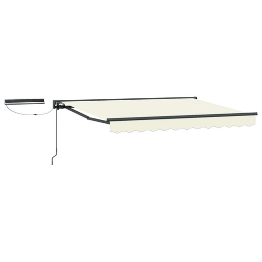 vidaXL Electric Retractable Awning Cream and Anthracite 3 x 2.5 m 2