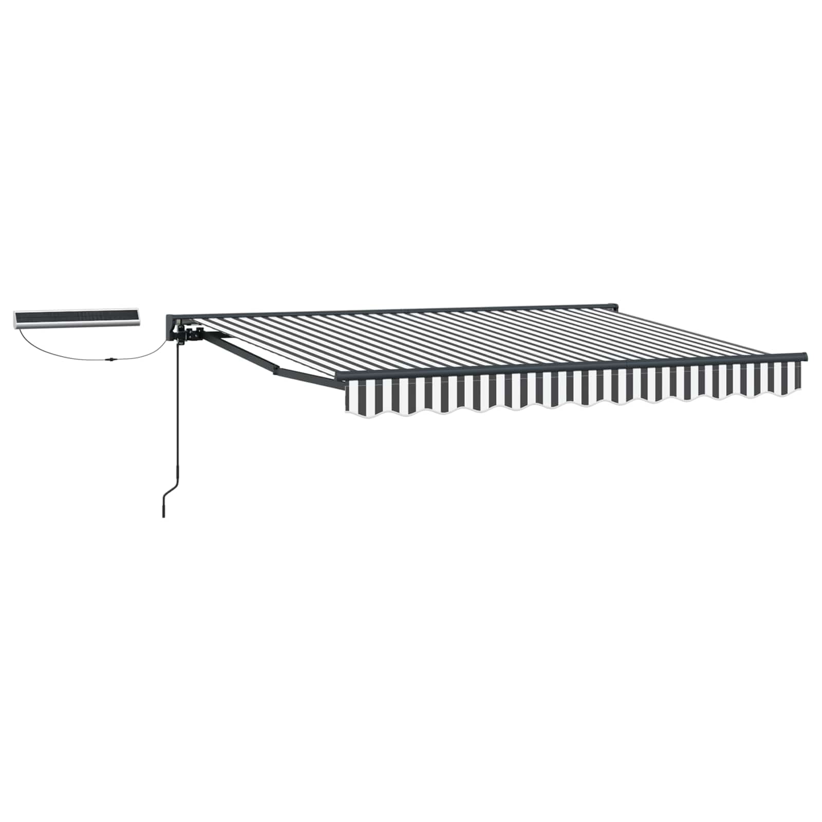 vidaXL Electric Retractable Awning Anthracite and White 3 x 2.5 m 2