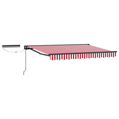 vidaXL Electric Retractable Awning Red, White and Anthracite 3 x 2.5 m 2