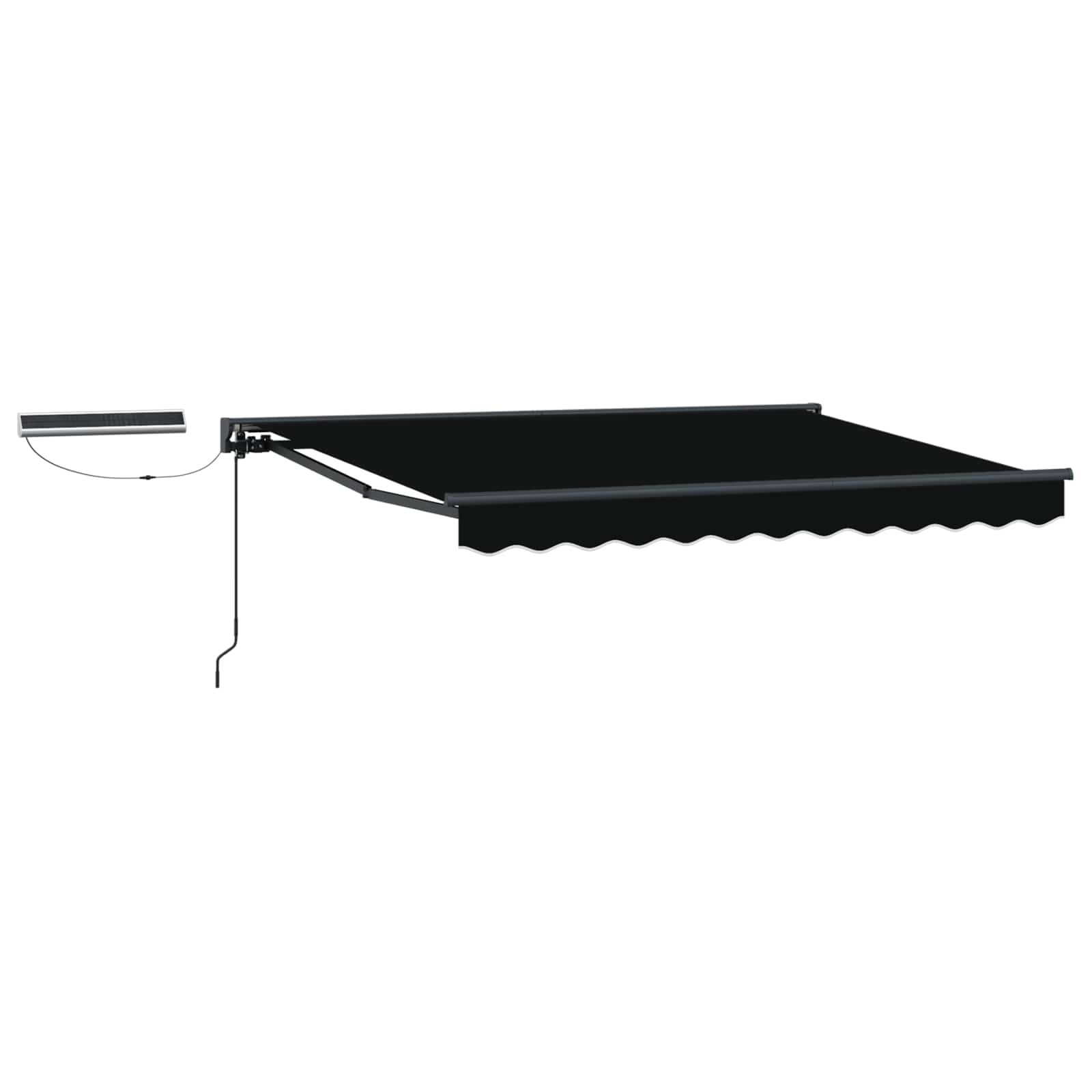 vidaXL Electric Retractable Awning Black and Anthracite 3 x 2.5 m 2