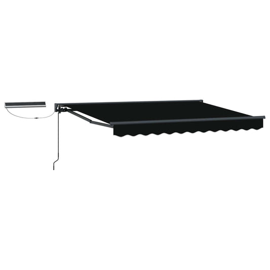 vidaXL Electric Retractable Awning Black and Anthracite 3 x 2.5 m 2