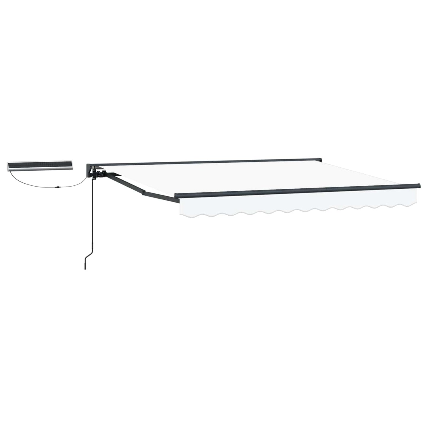 vidaXL Electric Retractable Awning White and Anthracite 3 x 2.5 m 2