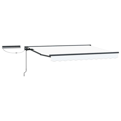 vidaXL Electric Retractable Awning White and Anthracite 3 x 2.5 m 2