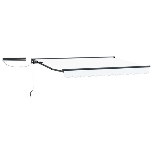 vidaXL Electric Retractable Awning White and Anthracite 3 x 2.5 m 2