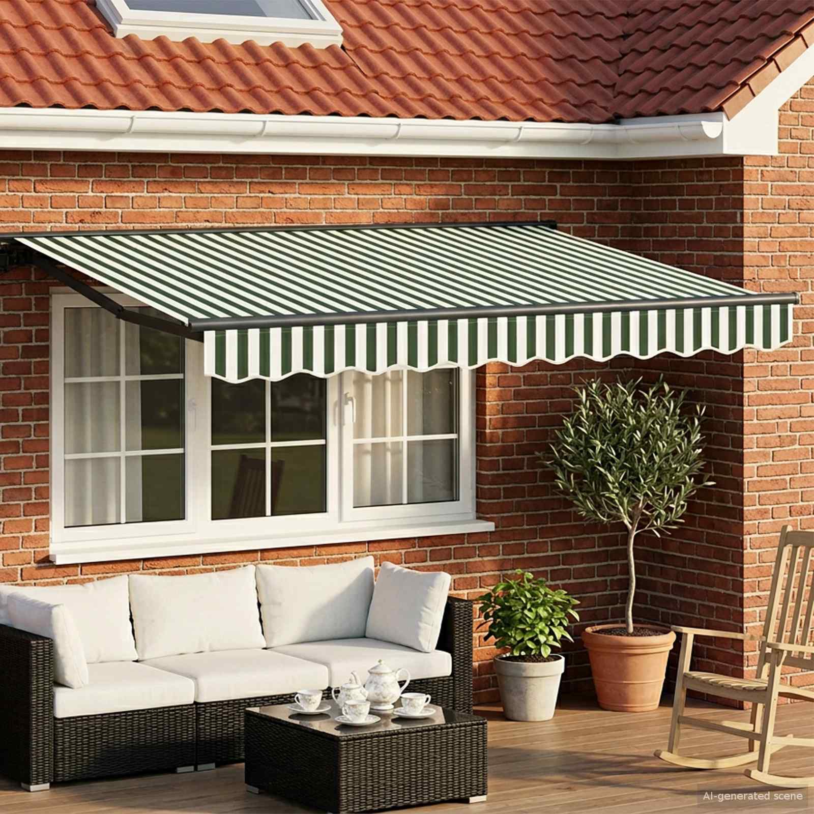 vidaXL Electric Retractable Awning 3 x 2.5 m Polyester with PU coating 1