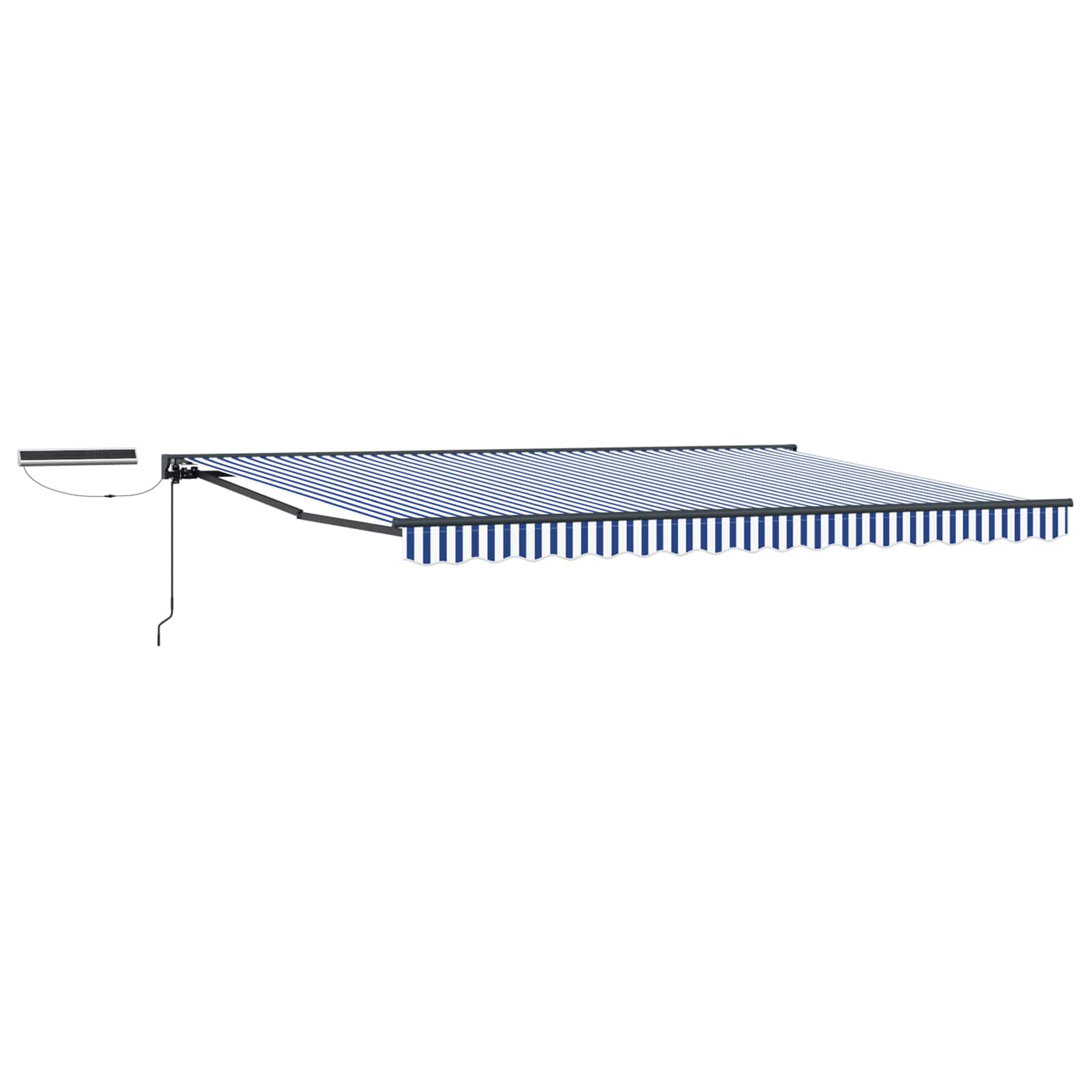 vidaXL Electric Retractable Awning Blue, White and Anthracite 4 x 3 m 2