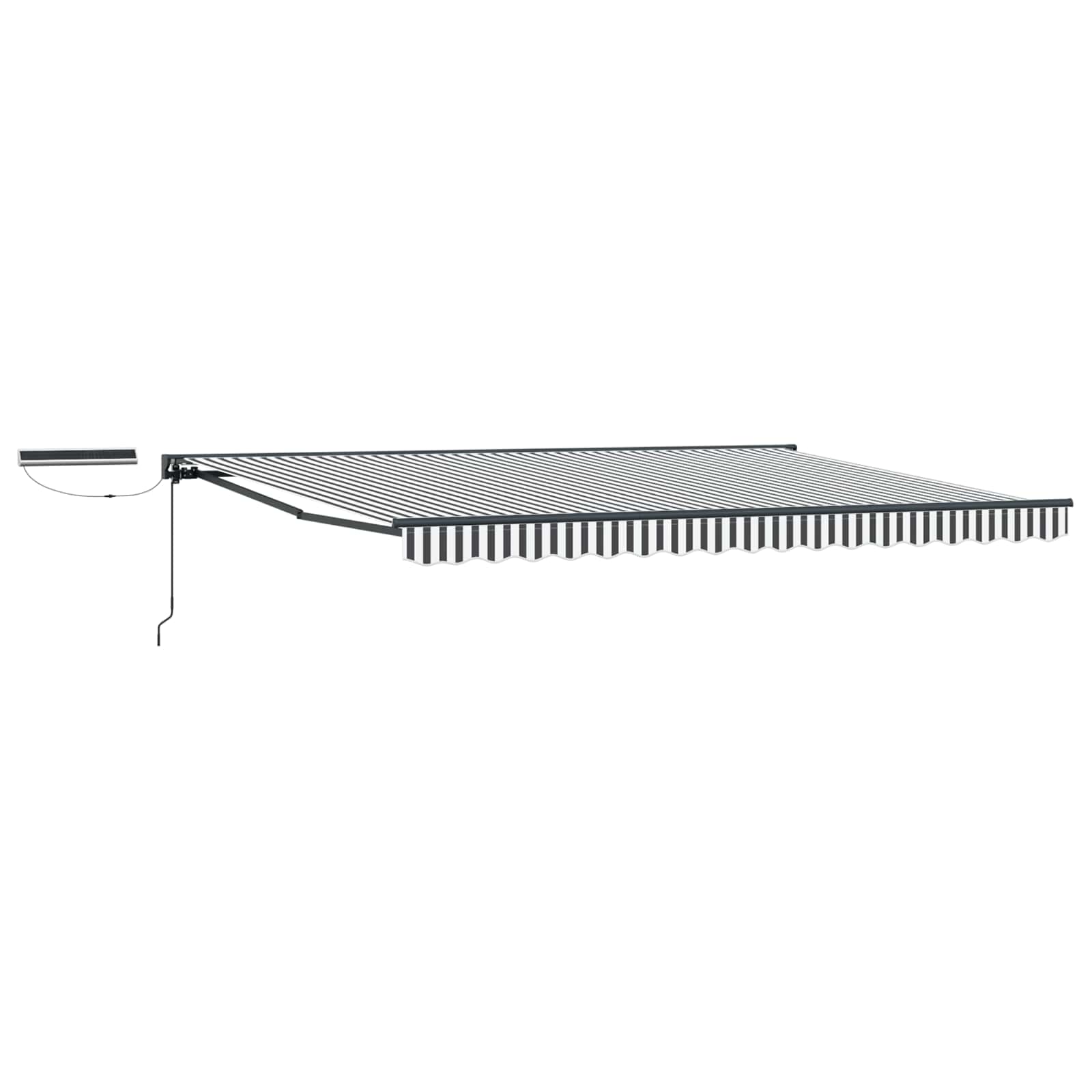 vidaXL Electric Retractable Awning Anthracite and White 4 x 3 m 2