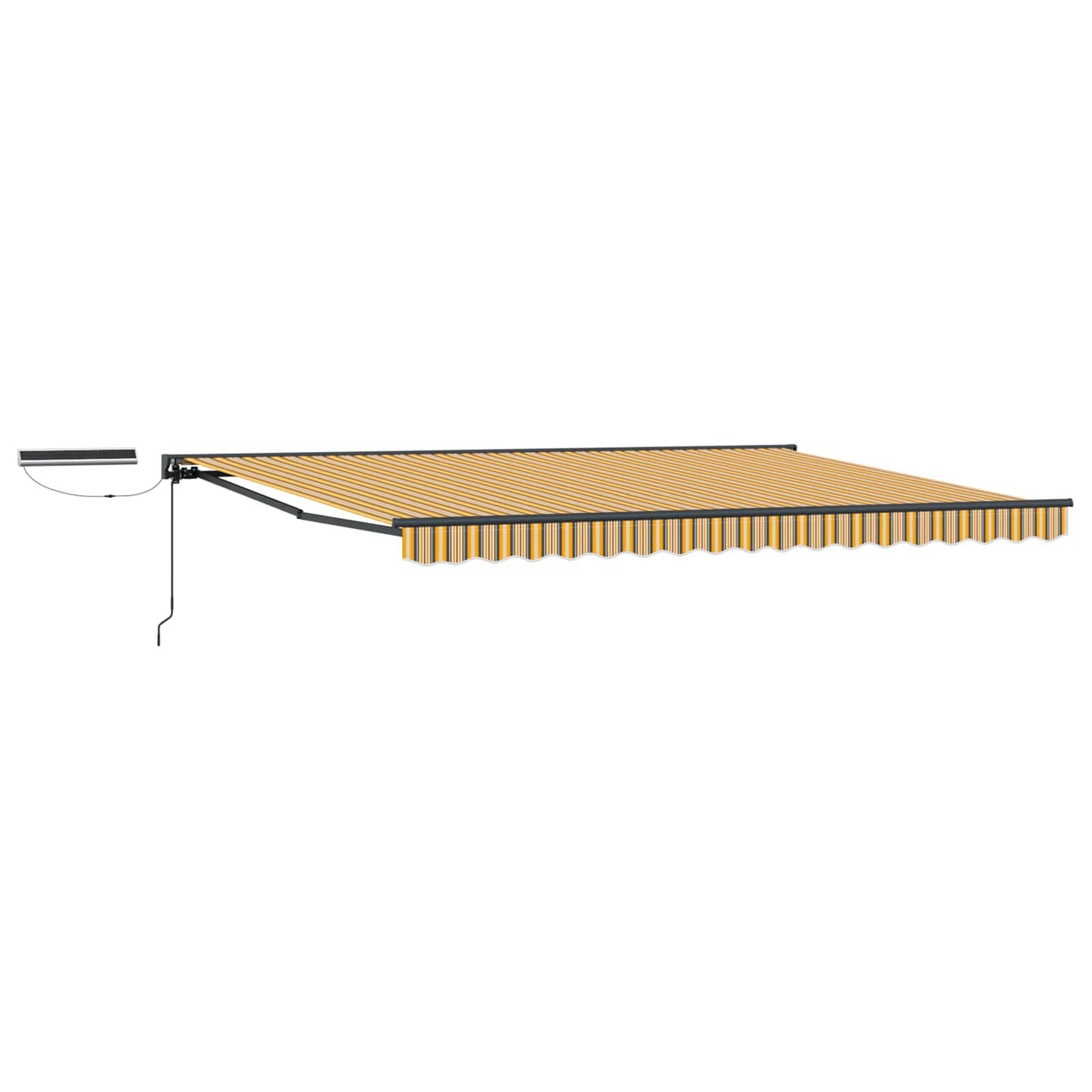 vidaXL Electric Retractable Awning Yellow, Grey and Anthracite 4 x 3 m 2
