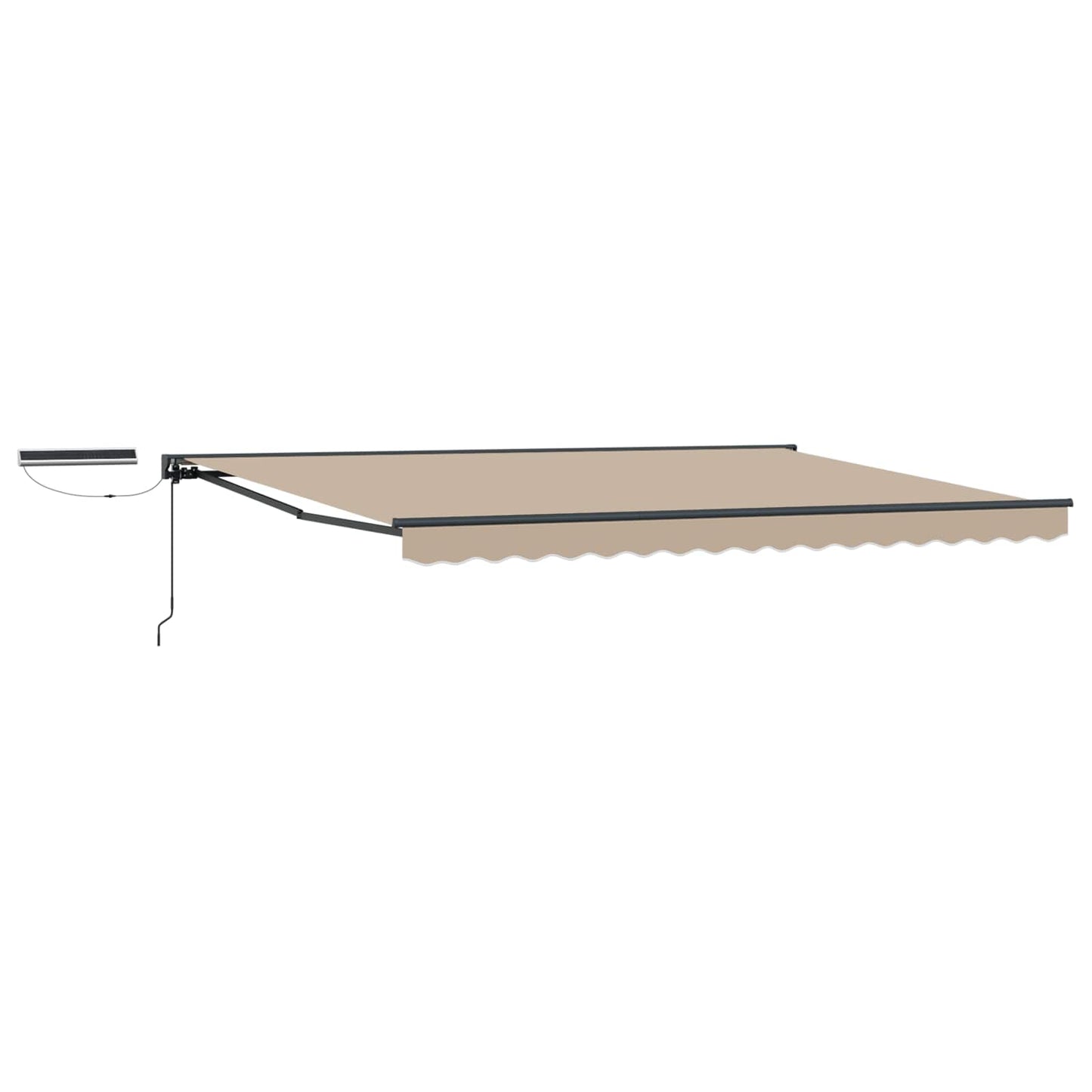 vidaXL Electric Retractable Awning Beige and Anthracite 4 x 3 m 2