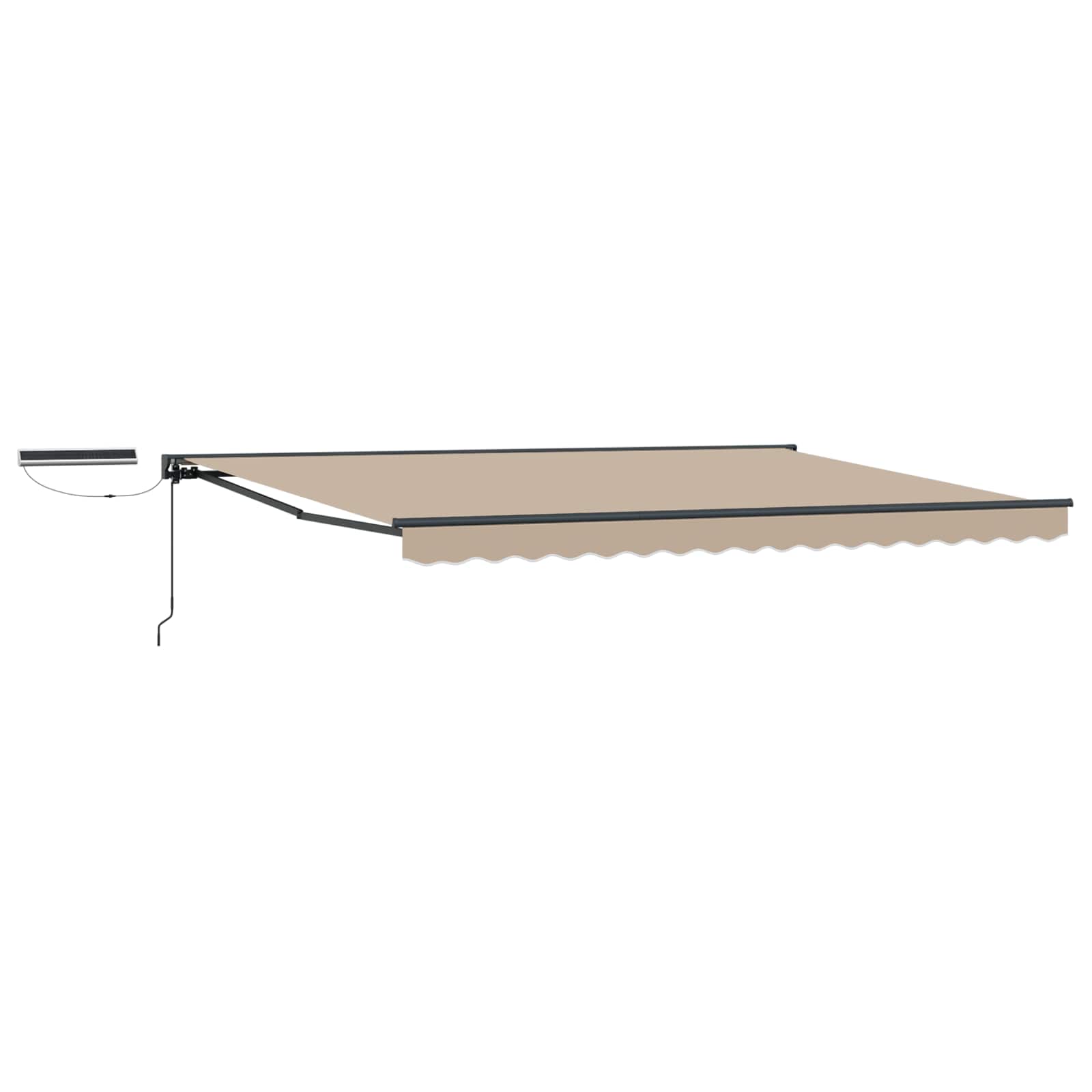 vidaXL Electric Retractable Awning Beige and Anthracite 4 x 3 m 2