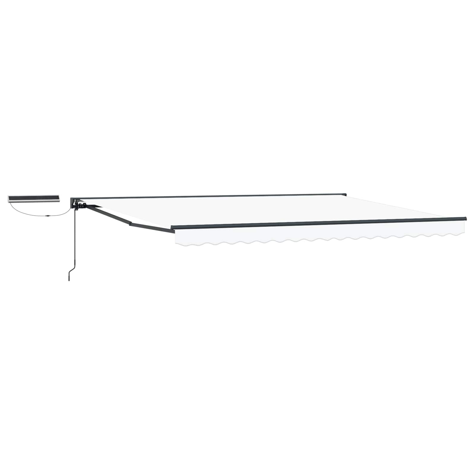 vidaXL Electric Retractable Awning White and Anthracite 4 x 3 m 2