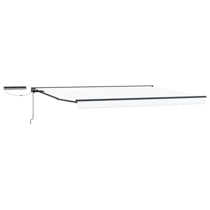 vidaXL Electric Retractable Awning White and Anthracite 4 x 3 m 2