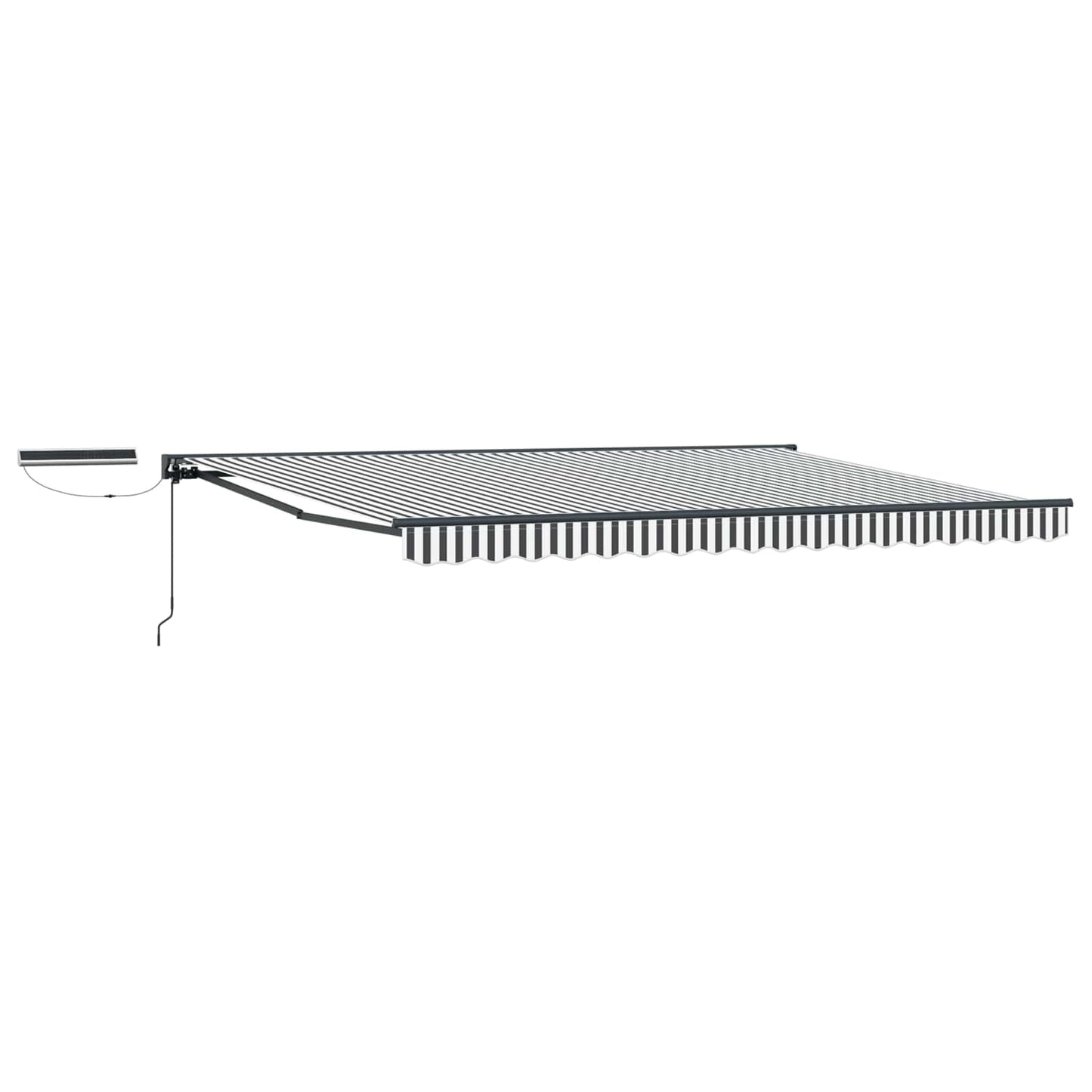 vidaXL Electric Retractable Awning Anthracite and White 4 x 3.5 m 2