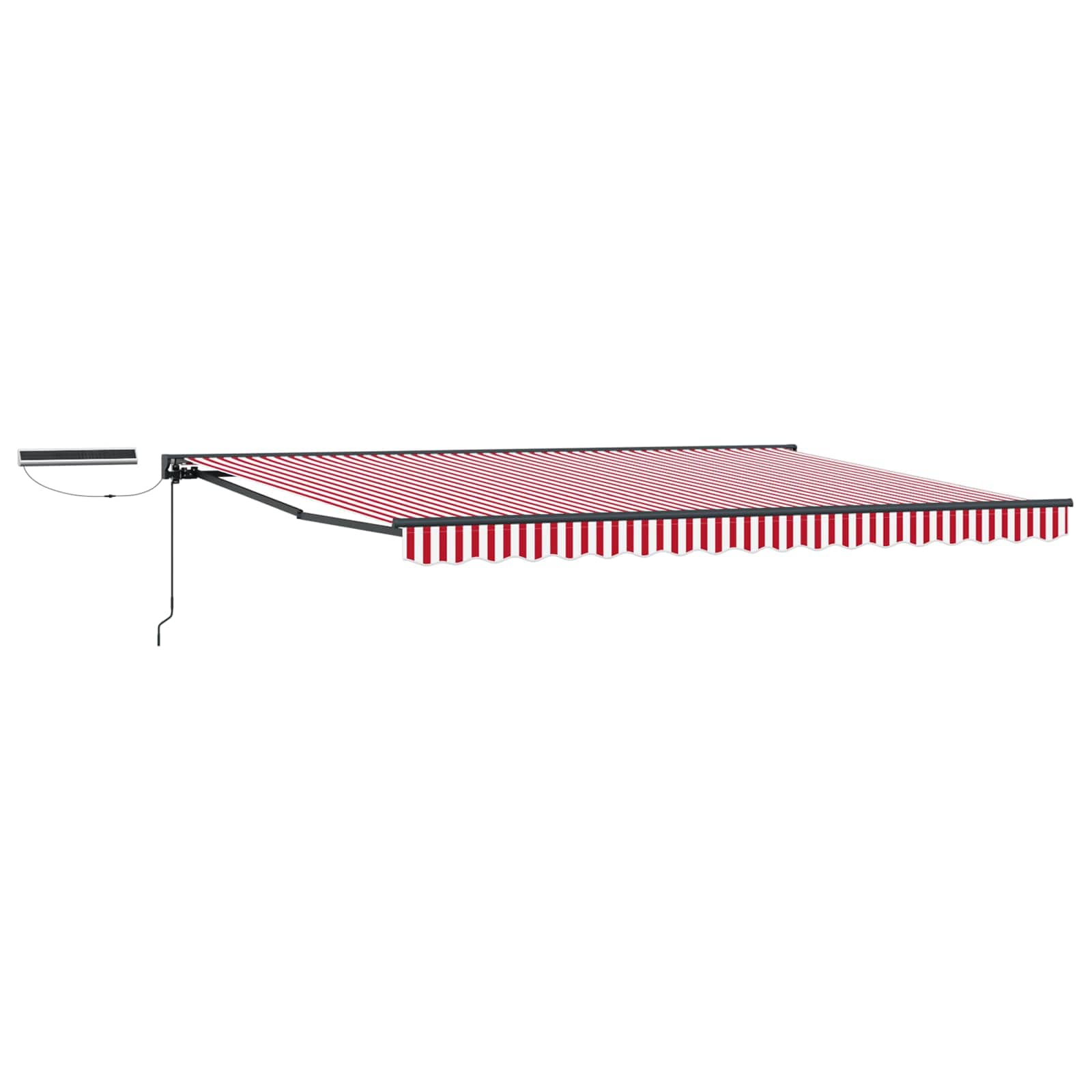 vidaXL Electric Retractable Awning Red, White and Anthracite 4 x 3.5 m 2