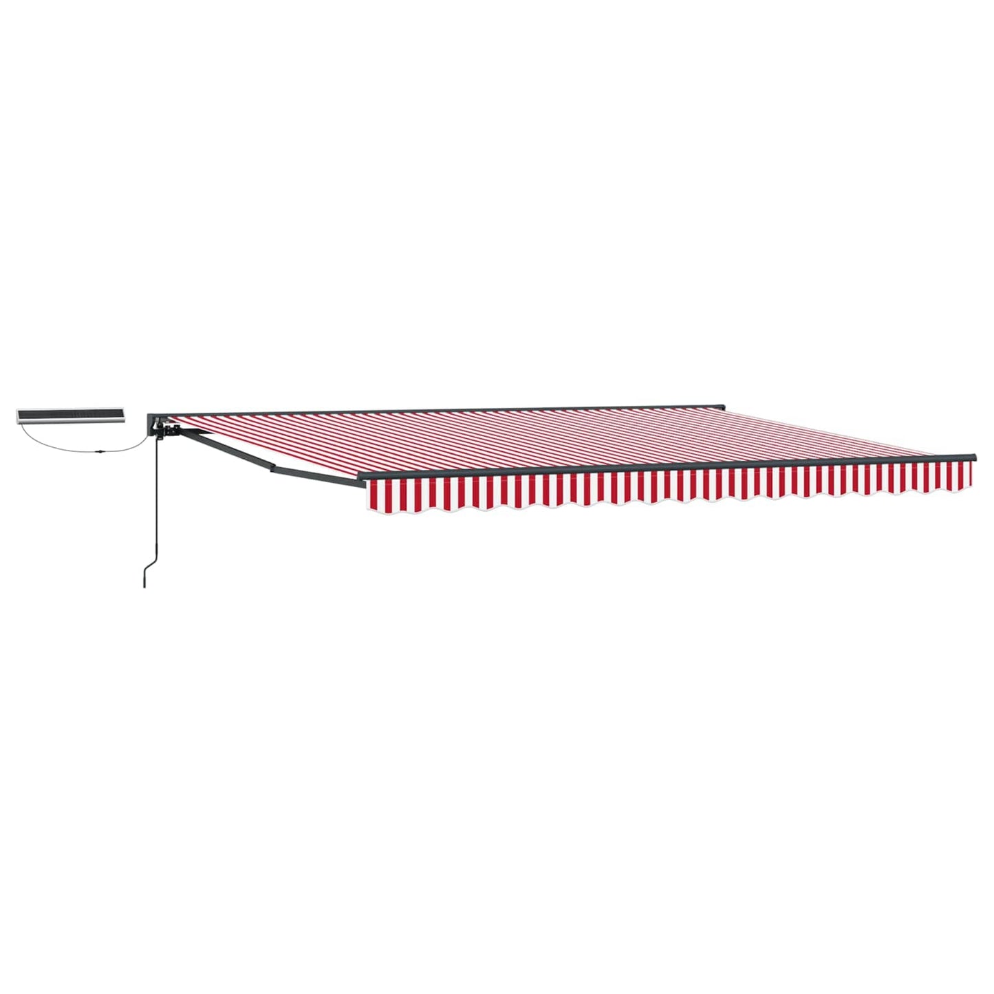 vidaXL Electric Retractable Awning Red, White and Anthracite 4.5 x 3 m 2