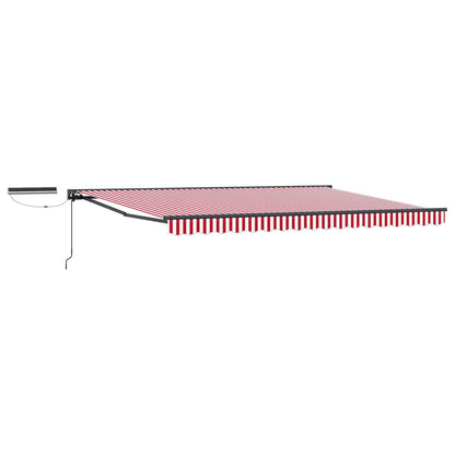 vidaXL Electric Retractable Awning Red, White and Anthracite 4.5 x 3 m 2