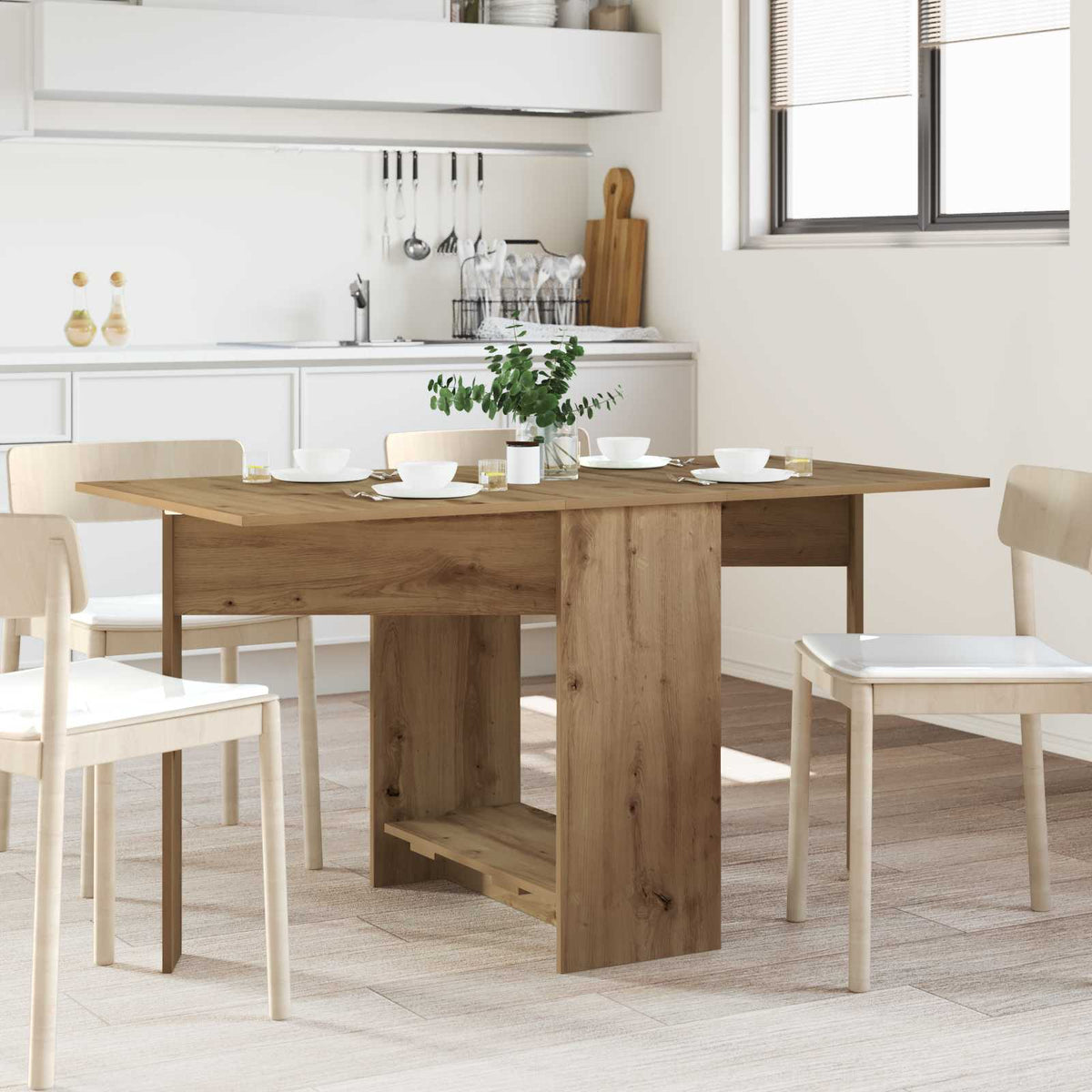 Dinning Table 138 x 70 x 73.5 cm Engineered Wood Artisan oak