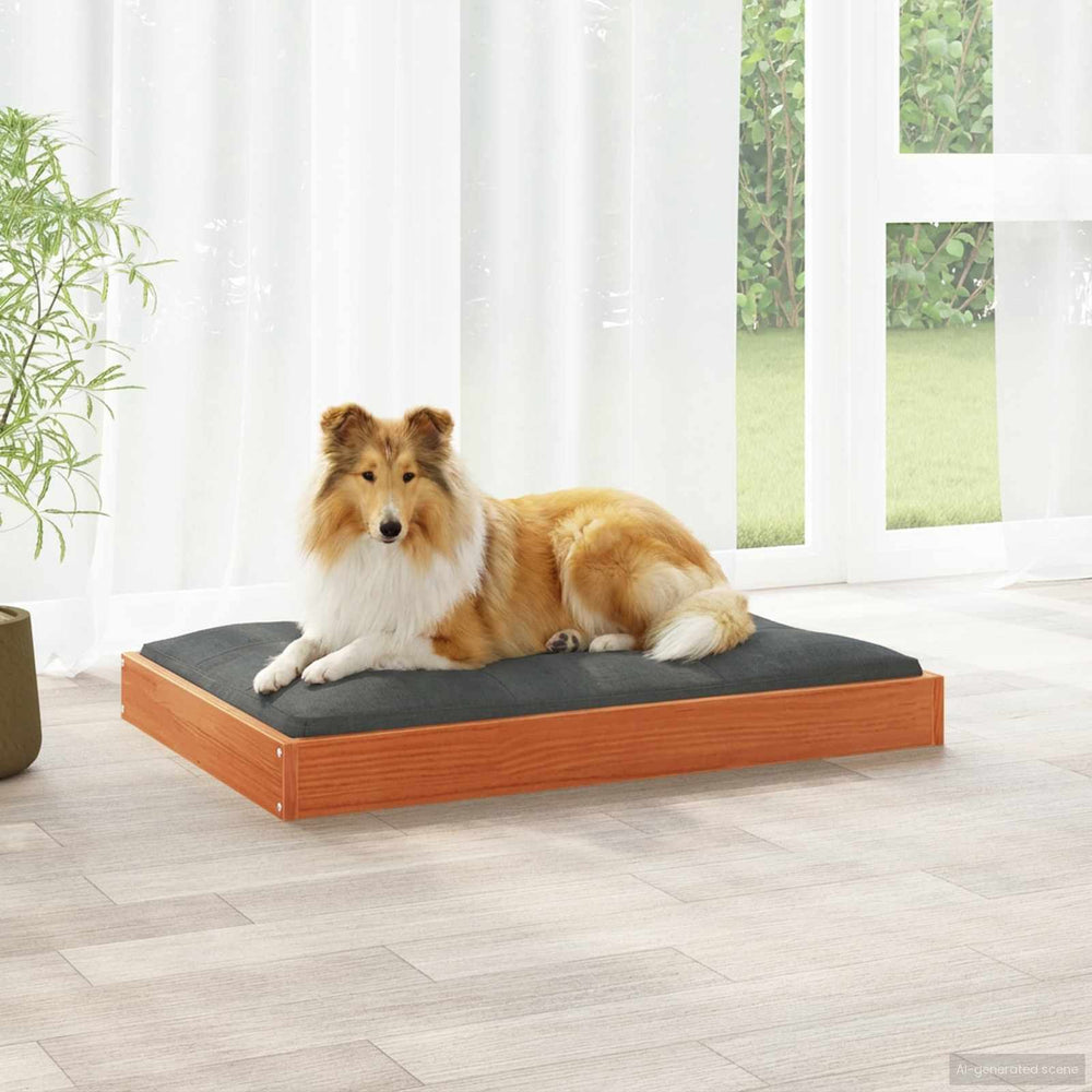 vidaXL Dog Bed 51.5x44x9 cm Solid Wood Pine