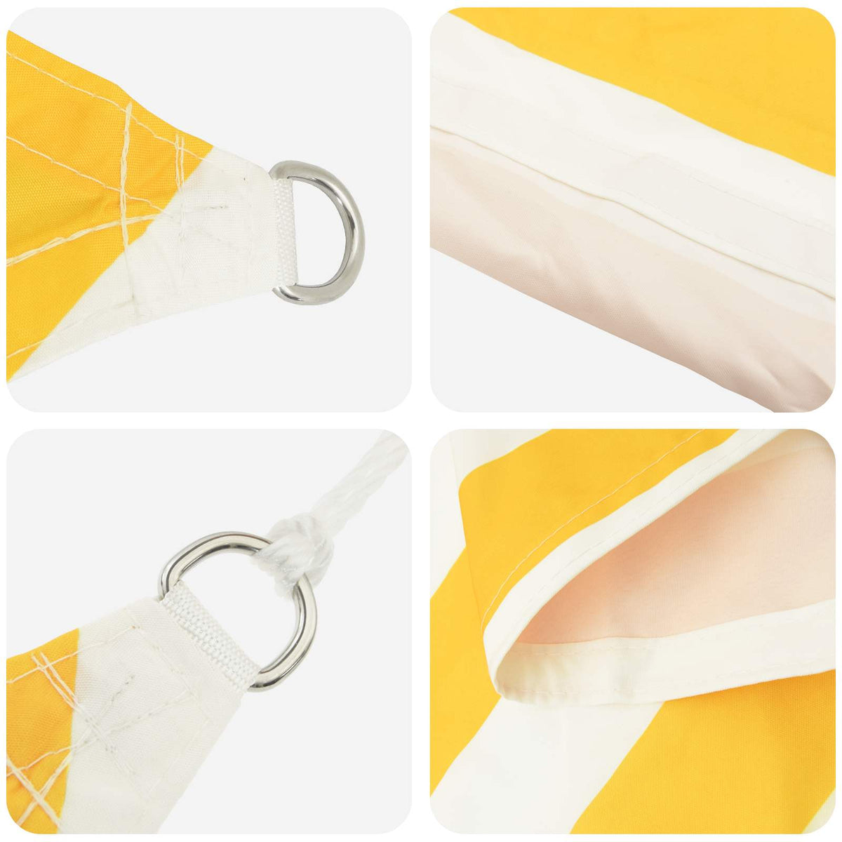 Sunshade Sail Oxford Fabric Yellow white