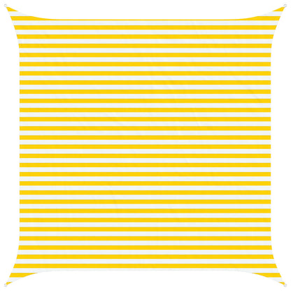 Sunshade Sail Oxford Fabric Square 4x4 m Yellow and white