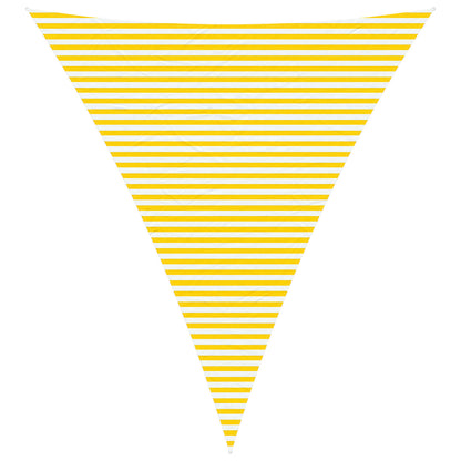 Sunshade Sail Oxford Fabric Triangular 5x6x6 m Yellow and white