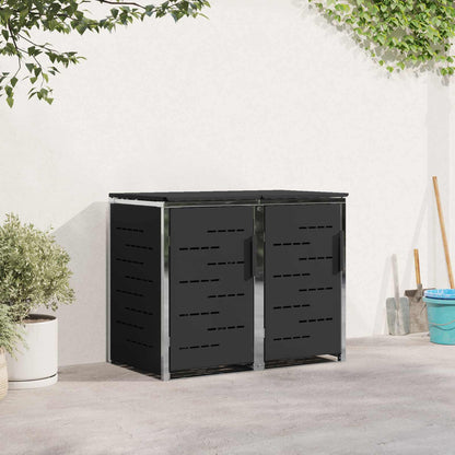 vidaXL Wheelie Bin Storage for Bins 240L Stainless Steel