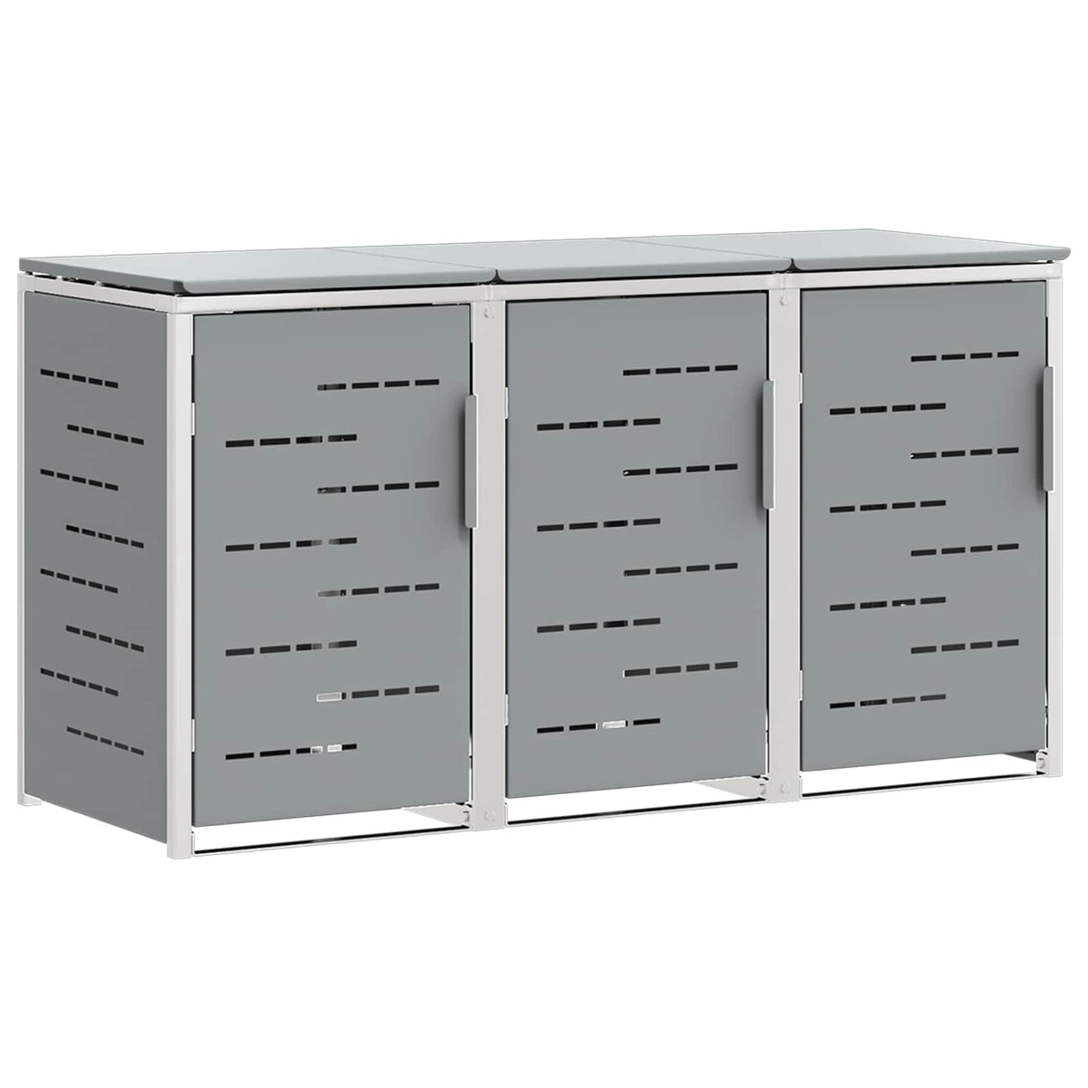 Wheelie Bin Storage for Bins 240L Stainless Steel Grey 3
