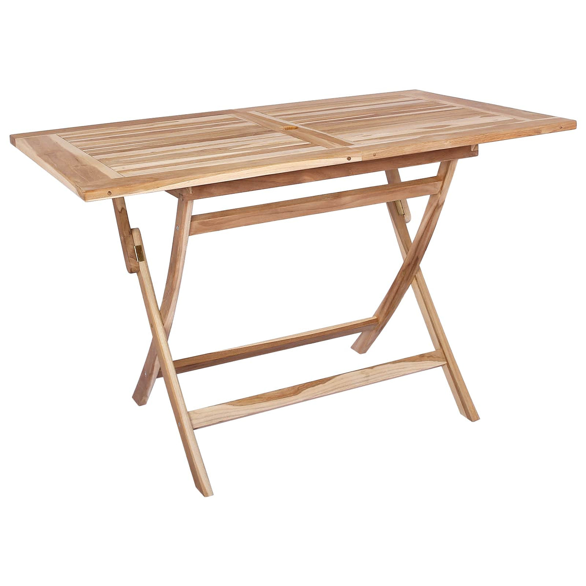 Garden Furniture Set 5 pcs Natural Solid Teak Wood without armrest