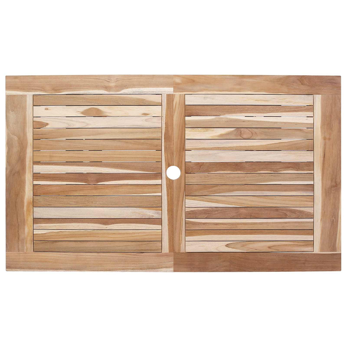 vidaXL Garden Furniture Set 7 pcs Natural Solid Teak Wood 5