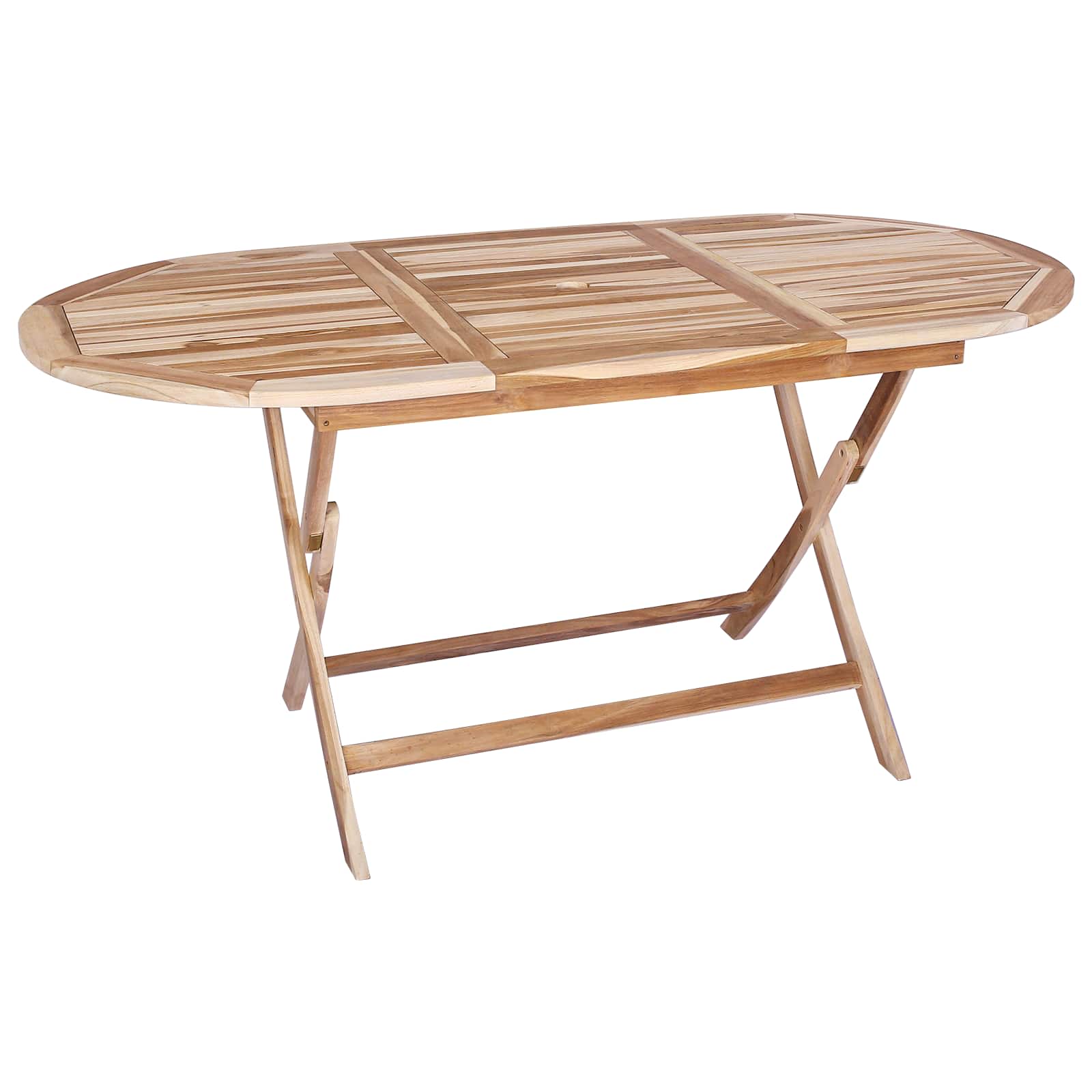 vidaXL Garden Furniture Set 7 pcs Natural Solid Teak Wood 3