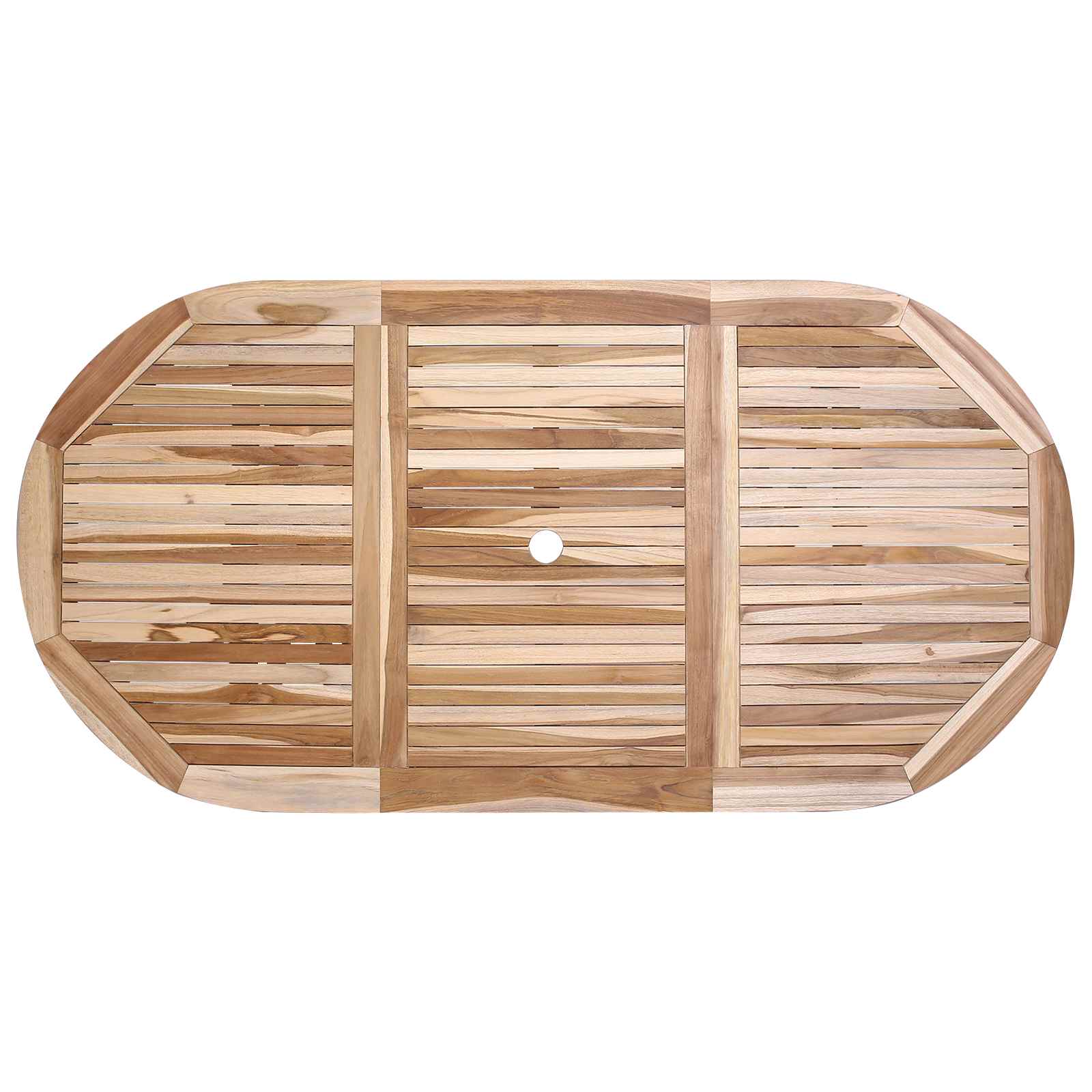 vidaXL Garden Furniture Set 7 pcs Natural Solid Teak Wood 5