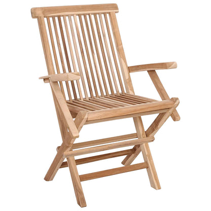 vidaXL Garden Furniture Set 9 pcs Natural Solid Teak Wood 4