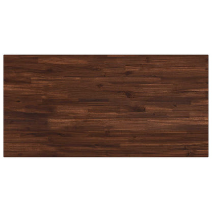 Table Top Dark Brown Rectangular Depth 60 cm 140 cm