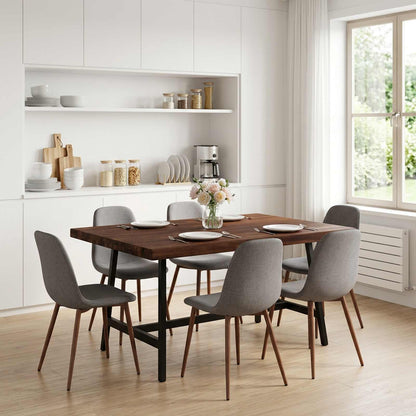 Table Top Dark Brown Rectangular Depth 70 cm 80 cm