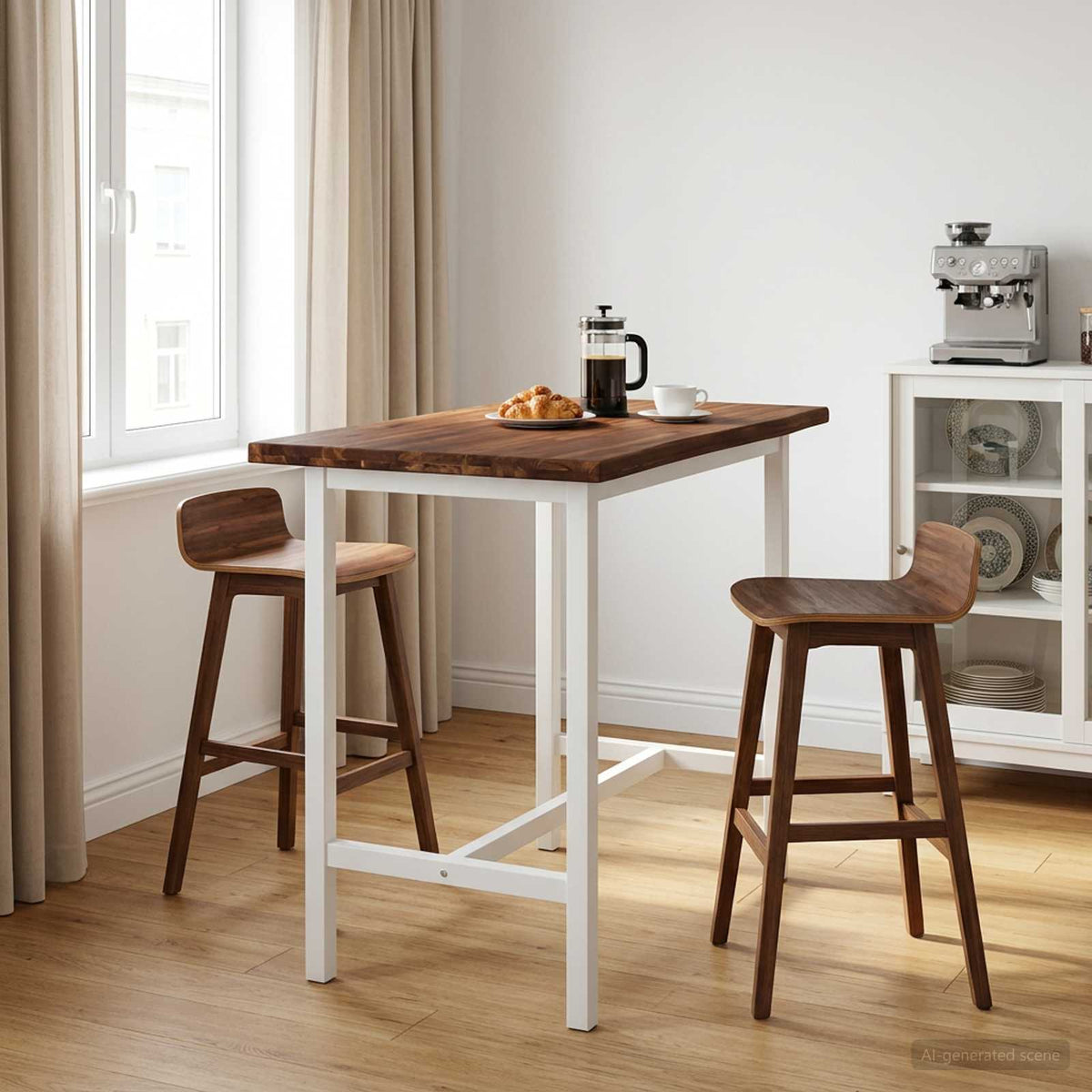 Table Top Dark Brown Rectangular Depth 40 cm 140 cm