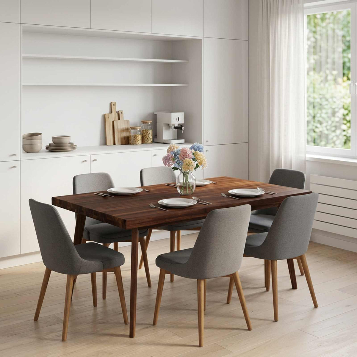Table Top Dark Brown Rectangular Depth 60 cm 90 cm