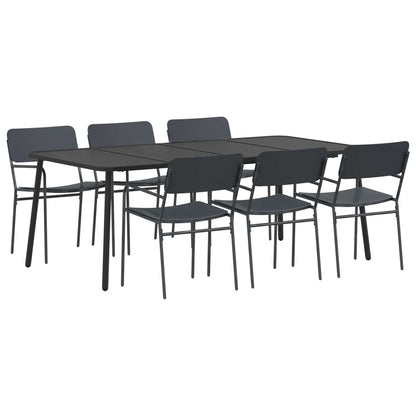 vidaXL Dining Set 7 pcs Anthracite Steel 2