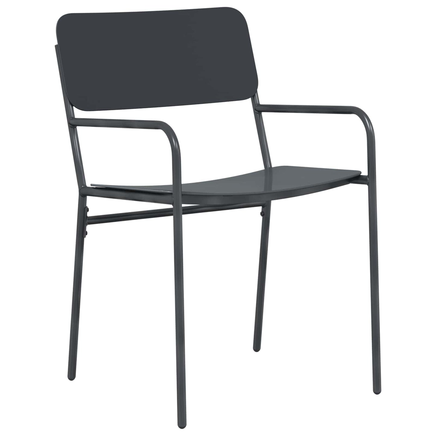 vidaXL Dining Set 7 pcs Anthracite Steel 4