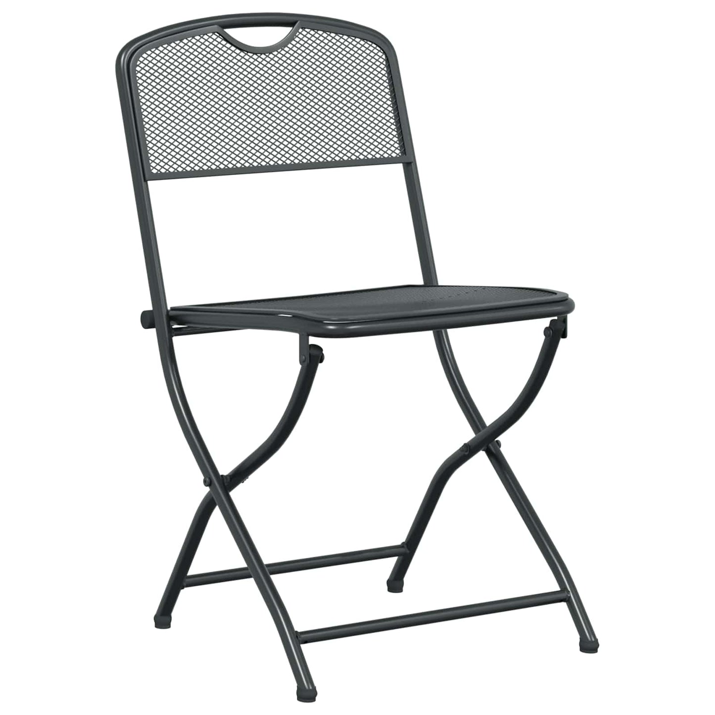 vidaXL Outdoor Furniture Set 9 pcs Anthracite Iron and Steel 4