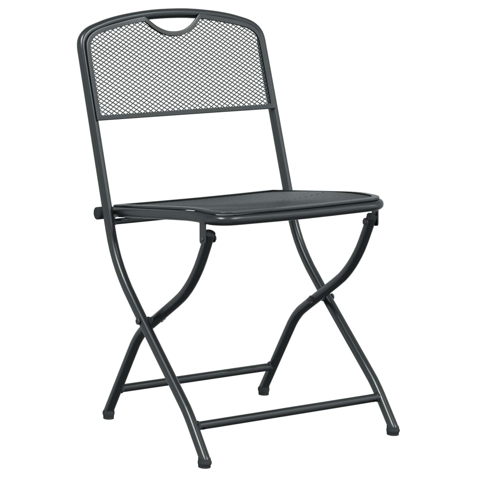 vidaXL Outdoor Furniture Set 9 pcs Anthracite Iron and Steel 4