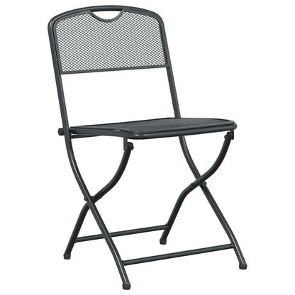 vidaXL Outdoor Furniture Set 9 pcs Anthracite Iron and Steel 4