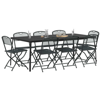 vidaXL Outdoor Furniture Set 9 pcs Anthracite Iron and Steel 3